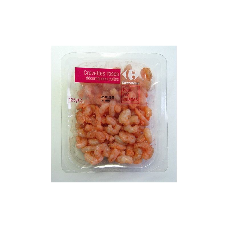 Carrefour 125G Crevettes Roses Cuites Et Décortiquées Crf