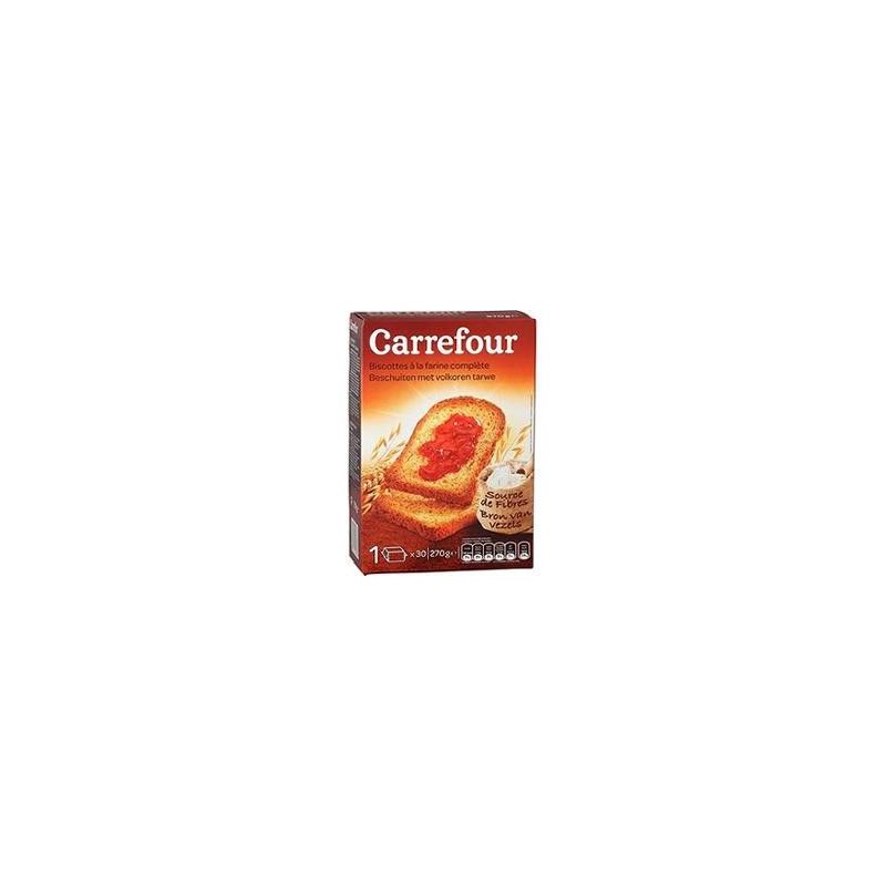 Carrefour 270G Biscotte Farine Complète X30 Crf