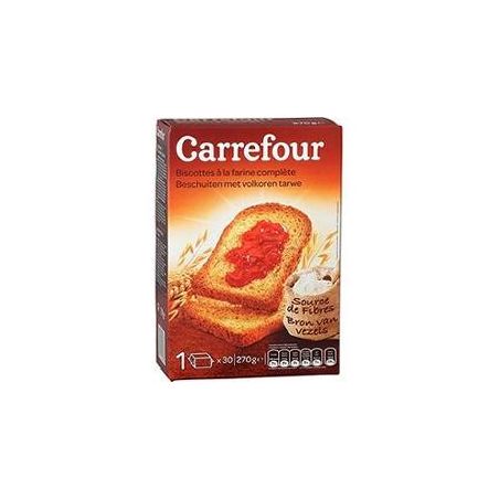 Carrefour 270G Biscotte Farine Complète X30 Crf