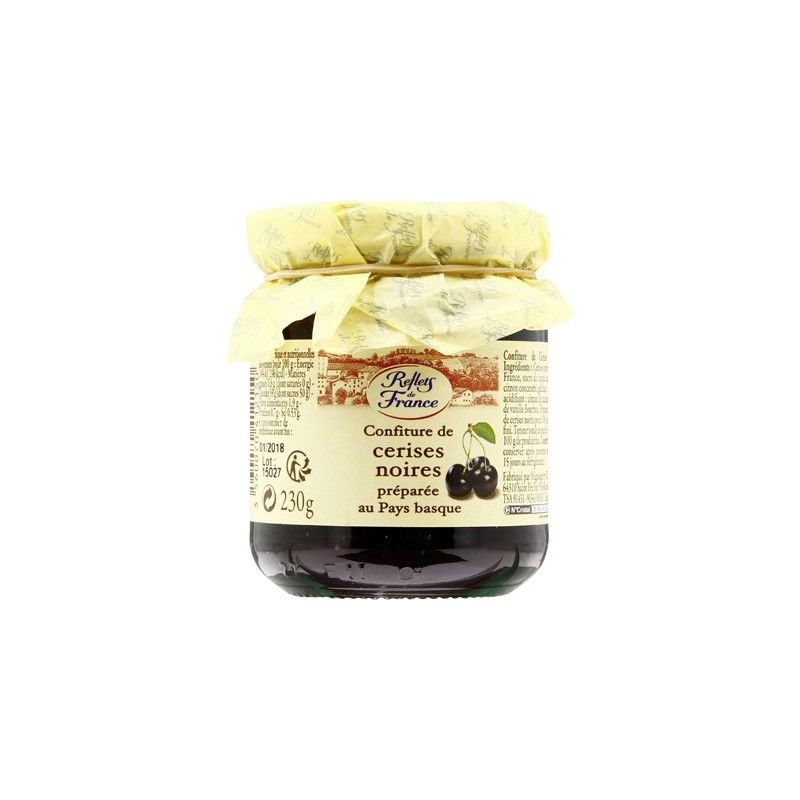 Reflets De France 230G Confiture Cerises Noires Préparées En Pays-Basque Rdf