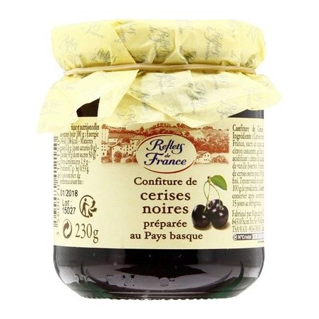 Reflets De France 230G Confiture Cerises Noires Préparées En Pays-Basque Rdf