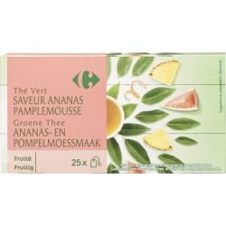 Carrefour 25Sts The Vert Ananas Pamplemousse Crf