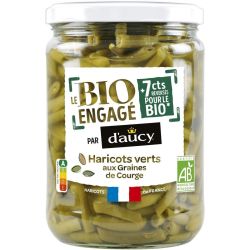 D'Aucy Le Bio Engagé Haricots Verts Aux Graines De Courge En Bocal 290G