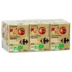 Carrefour Bio 6X20Cl Brique Pur Jus De Pomme Crf