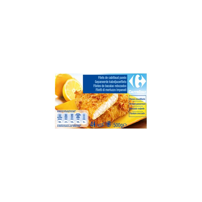 Carrefour 500G Filets De Cabillaud Panés Crf