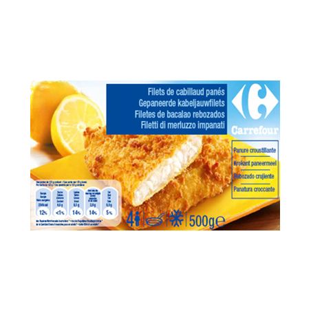 Carrefour 500G Filets De Cabillaud Panés Crf