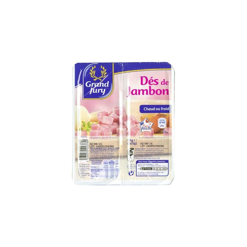 Grand Jury 2X75G Dés De Jambon Paris