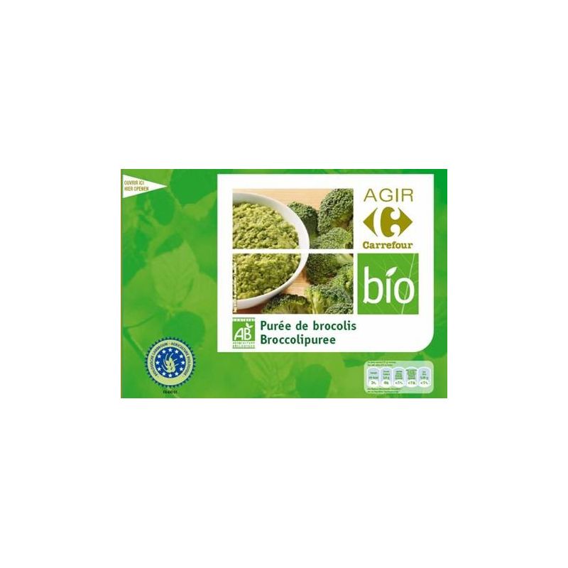 Carrefour Bio 450G Purée De Brocolis Crf