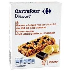 Pp Blanc 200 G Barres De Céréales Chocolat Au Lait Et Banane