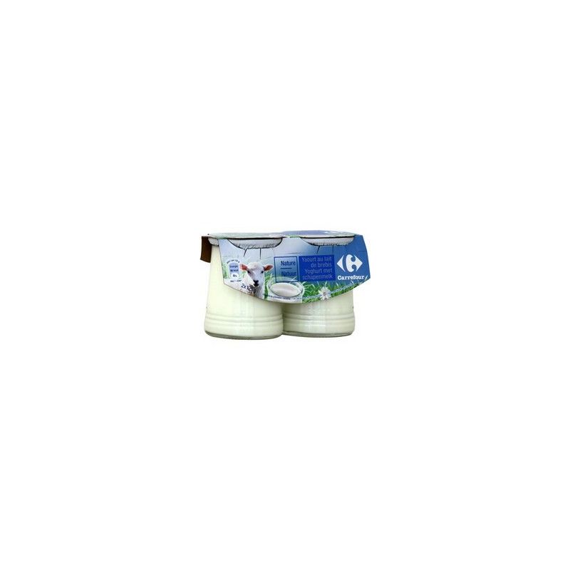 Carrefour 2X125G Yaourt Brebis Nat.Crf