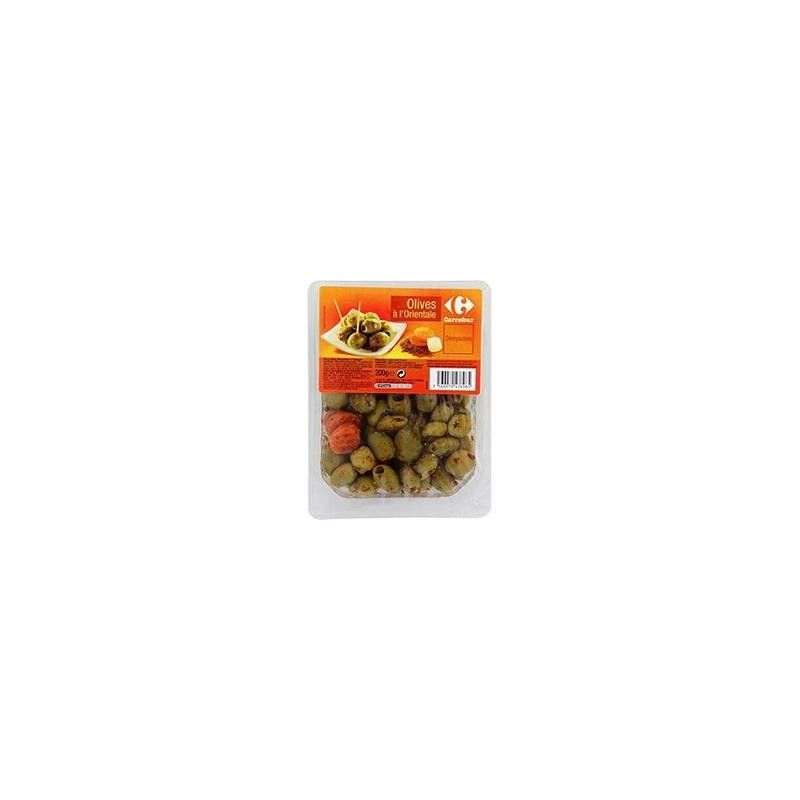 Carrefour 200G Olives Vertes Dénoyautées Orientale Crf