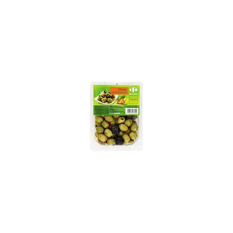 Carrefour 200G Olives Vertes Dénoyautées Provençale Crf