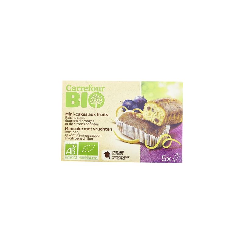 Carrefour Bio 175G Mini Cakes Aux Fruits Crf