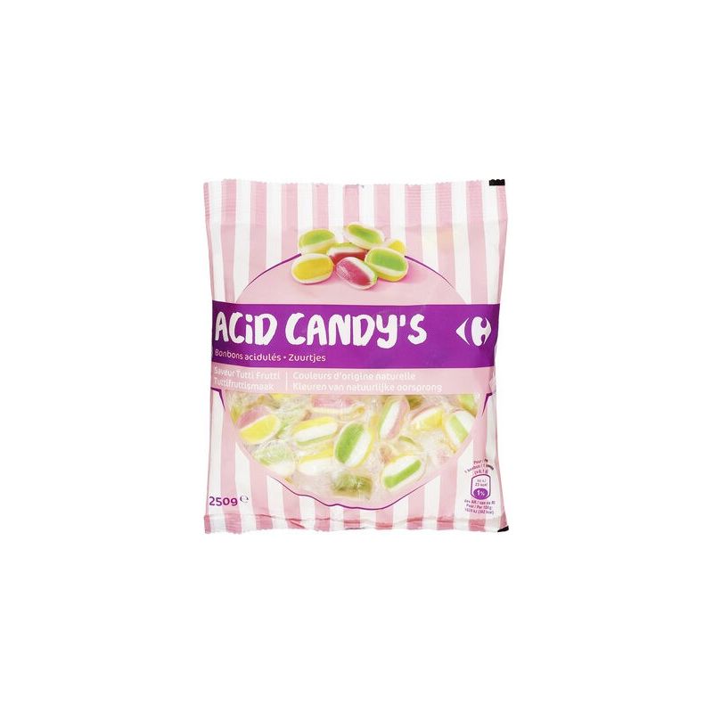 Crf Cdm 250G Sachet Bonbons Acidules Tutti Frutti