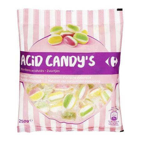 Crf Cdm 250G Sachet Bonbons Acidules Tutti Frutti