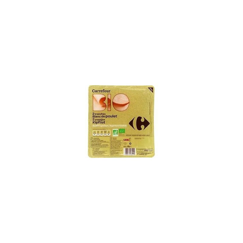 Carrefour 80G Blanc Plt Bio S/At X2 Crf