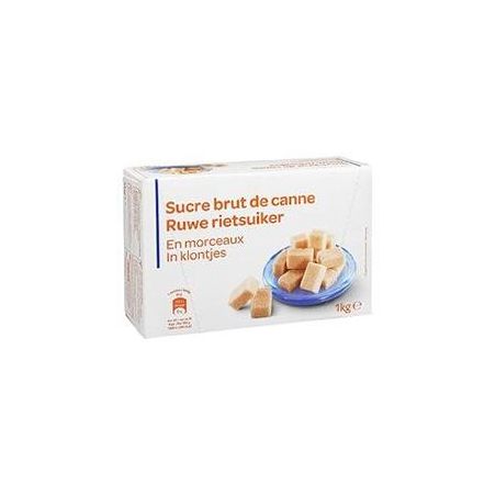 Pp Blanc 1Kg Sucre Brut De Canne En Morceaux