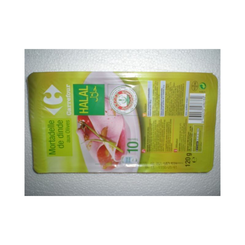 Carrefour 120G Mortadelle De Dinde Halal Crf