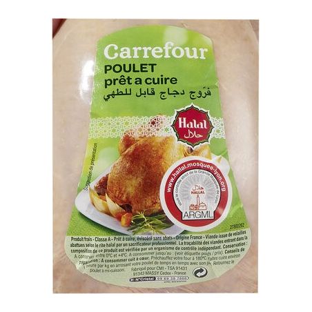 Carrefour Kg Poulet Jaune Prêt À Cuire Crf Halal