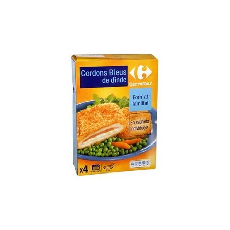 Carrefour 400G X4 Cordons Bleus Dinde Crf