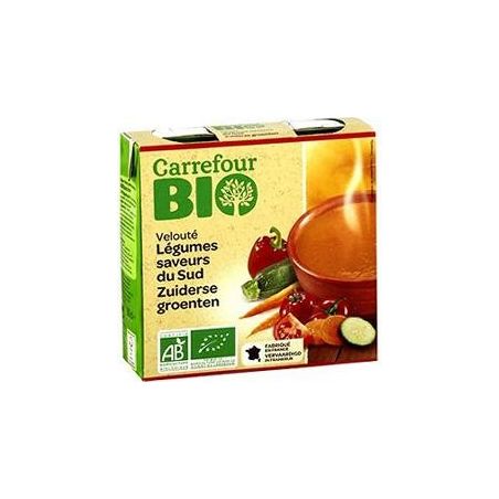 Carrefour Bio 2X30Cl Velouté Aux Légumes Saveurs Du Sud Crf