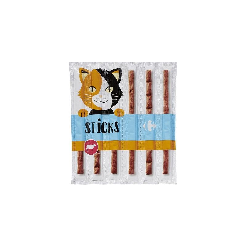 Carrefour 6 X 5 G Friandise Sticks Chat Crf
