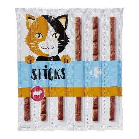 Carrefour 6 X 5 G Friandise Sticks Chat Crf