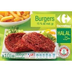 Carrefour Halal 10X80G Burgers Crf