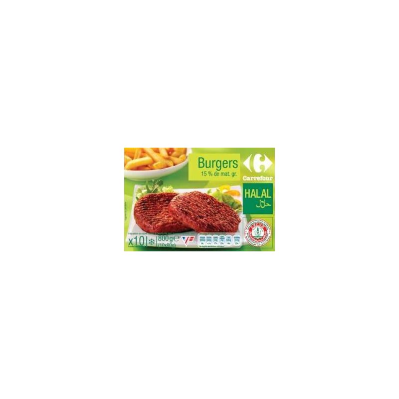 Carrefour Halal 10X80G Burgers Crf