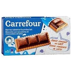 Carrefour 125G Barres Fourrées Au Chocolat Lait Crf