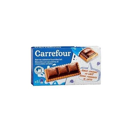 Carrefour 125G Barres Fourrées Au Chocolat Lait Crf