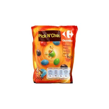 Carrefour 250G Pickn'Choc Cacahuète Pochon Crf