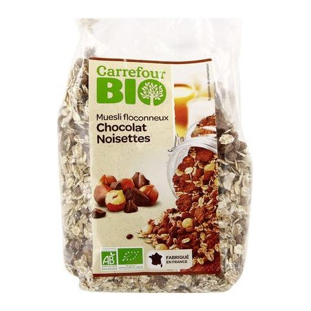 Carrefour Bio 500G Muesli Pep.Choc.Crf