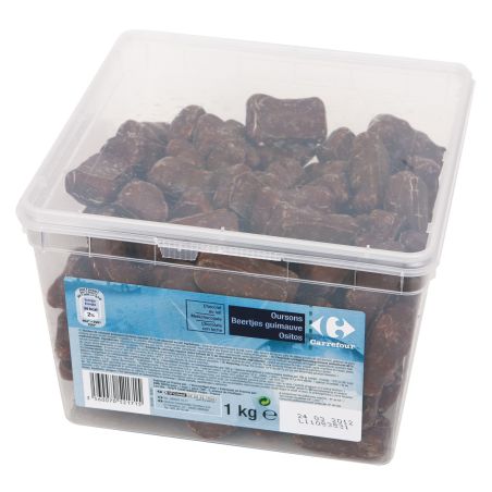 Carrefour 1Kg Bonbons Ourson Lait Tubo Crf