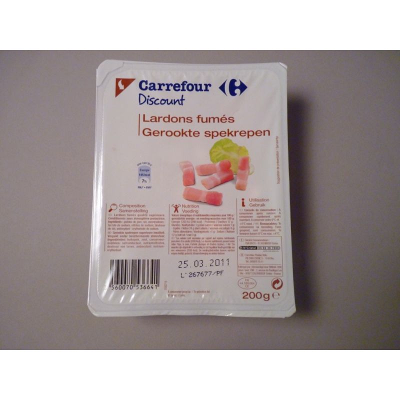 Pp Blanc 200G Lardons Fumés