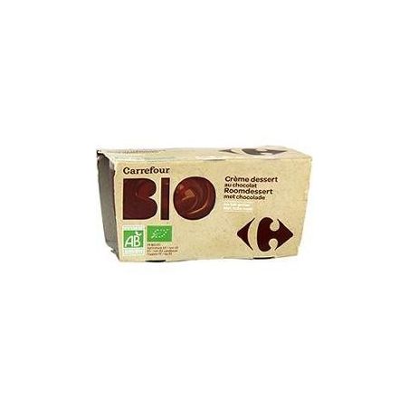 Carrefour Bio 4X100G Crème Dessert Au Chocolat Crf