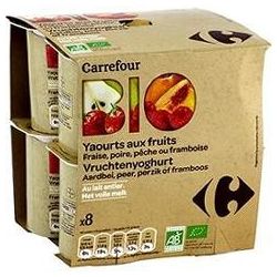 Carrefour Bio 8X125G Yaourts Aux Fruits Crf