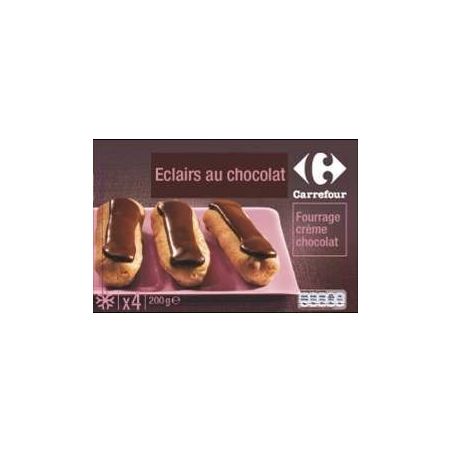 Carrefour 200G Eclairs Chocolat X4 Crf