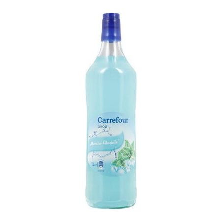 Carrefour 1L Bouteille De Sirop Menthe Glaciale Crf