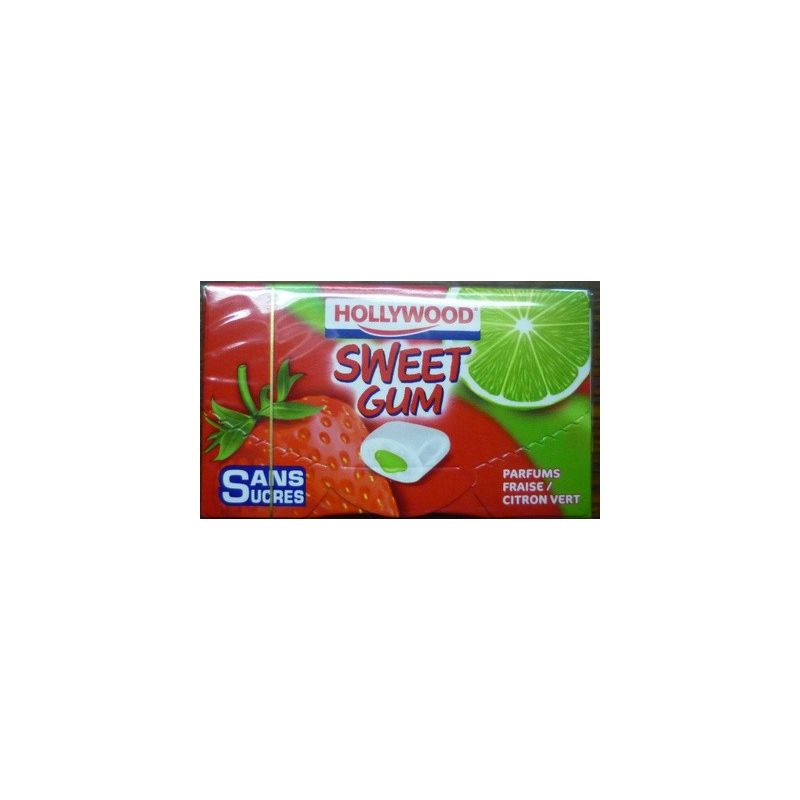 Hollywood 10 Dragees Sweet Gum Fraise Citron