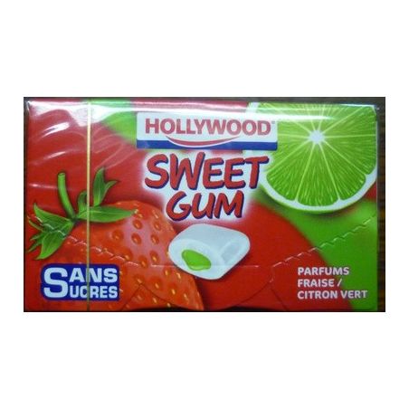 Hollywood 10 Dragees Sweet Gum Fraise Citron