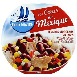 Petit Navire Salade Thon Haricots Rouges Maïs : La Barquette De 220 G
