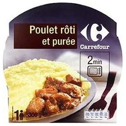 Carrefour 300G Poulet Rôti Et Sa Purée Crf