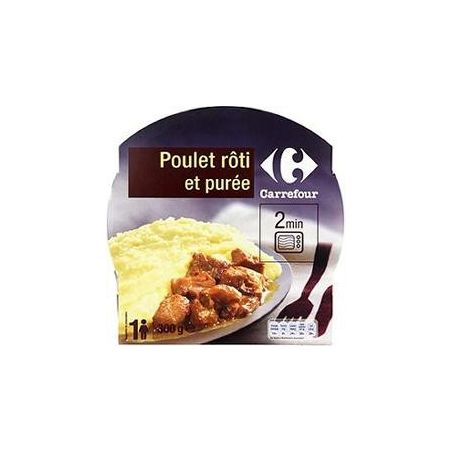 Carrefour 300G Poulet Rôti Et Sa Purée Crf