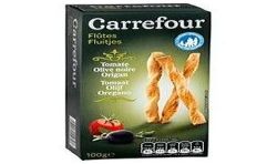 Carrefour 100G Flûtes Feuilletées Tomate - Olive Noire Origan Crf