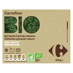 Carrefour Bio 600G Epinards Hachés Crf