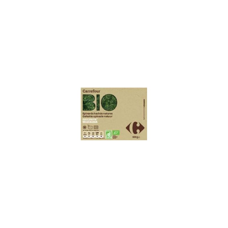 Carrefour Bio 600G Epinards Hachés Crf