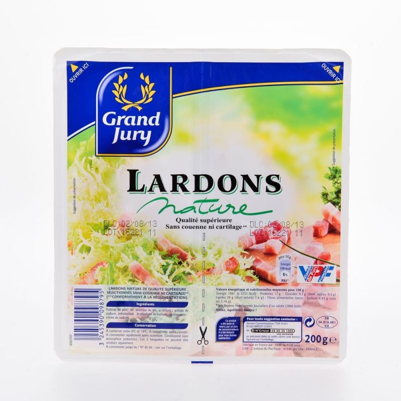 Grand Jury 2X100G Lardons Nature Allumettes