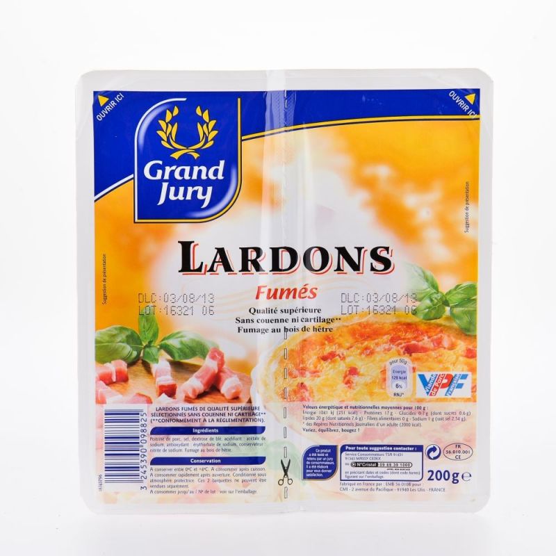 Grand Jury 2X100G Lardons Fumes Allumettes