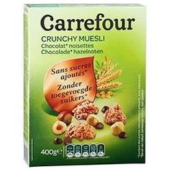 Carrefour 400G Céréales Muesli Sans Sucre Ajouté Chocolat & Noisettes Crf